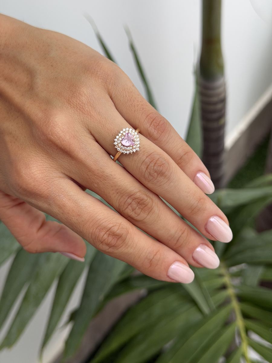 Corazón rosa con doble brillo, foto 2
