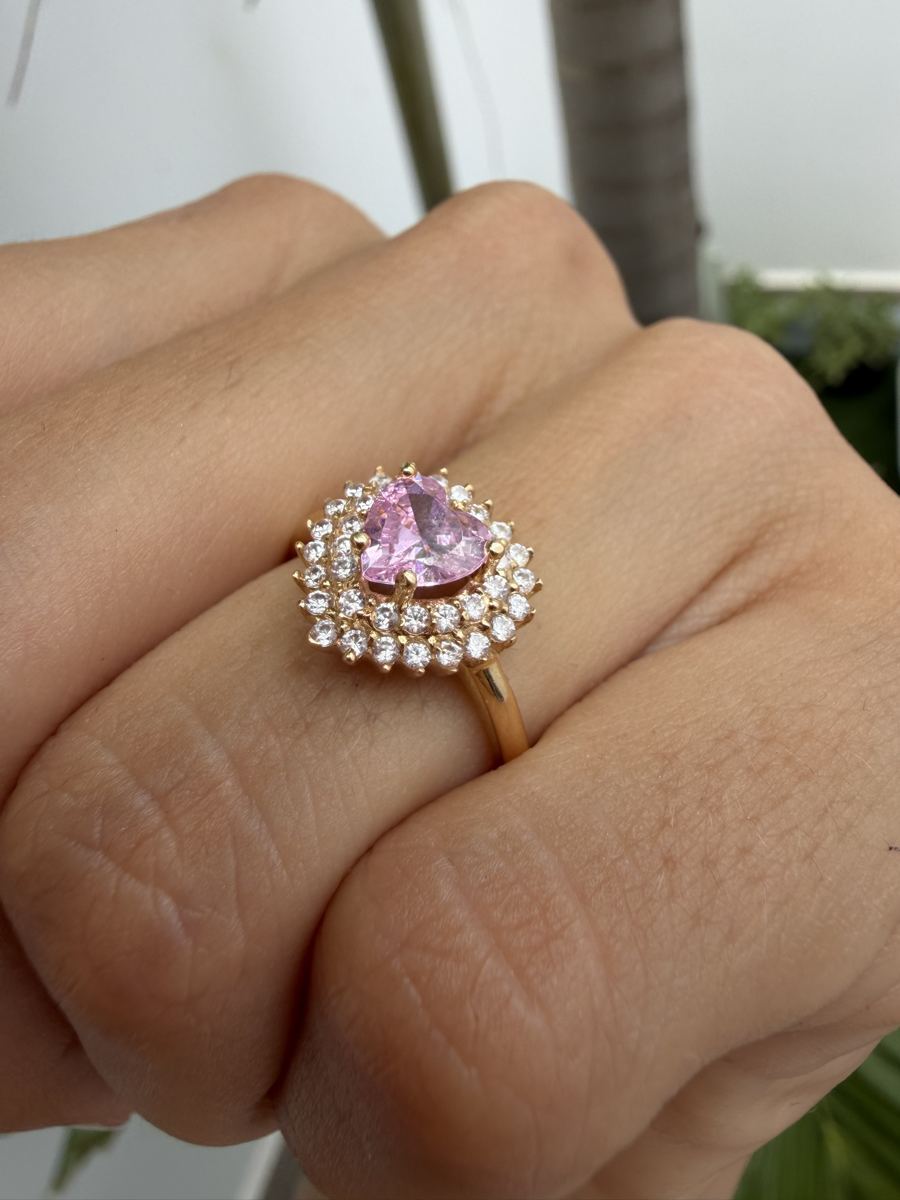 Corazón rosa con doble brillo, foto 3